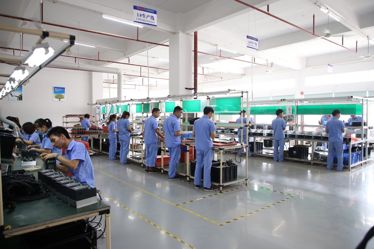 Shenzhen zk electric technology limited  company linha de produção da fábrica